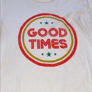 “Good Times” White Graphic Tee